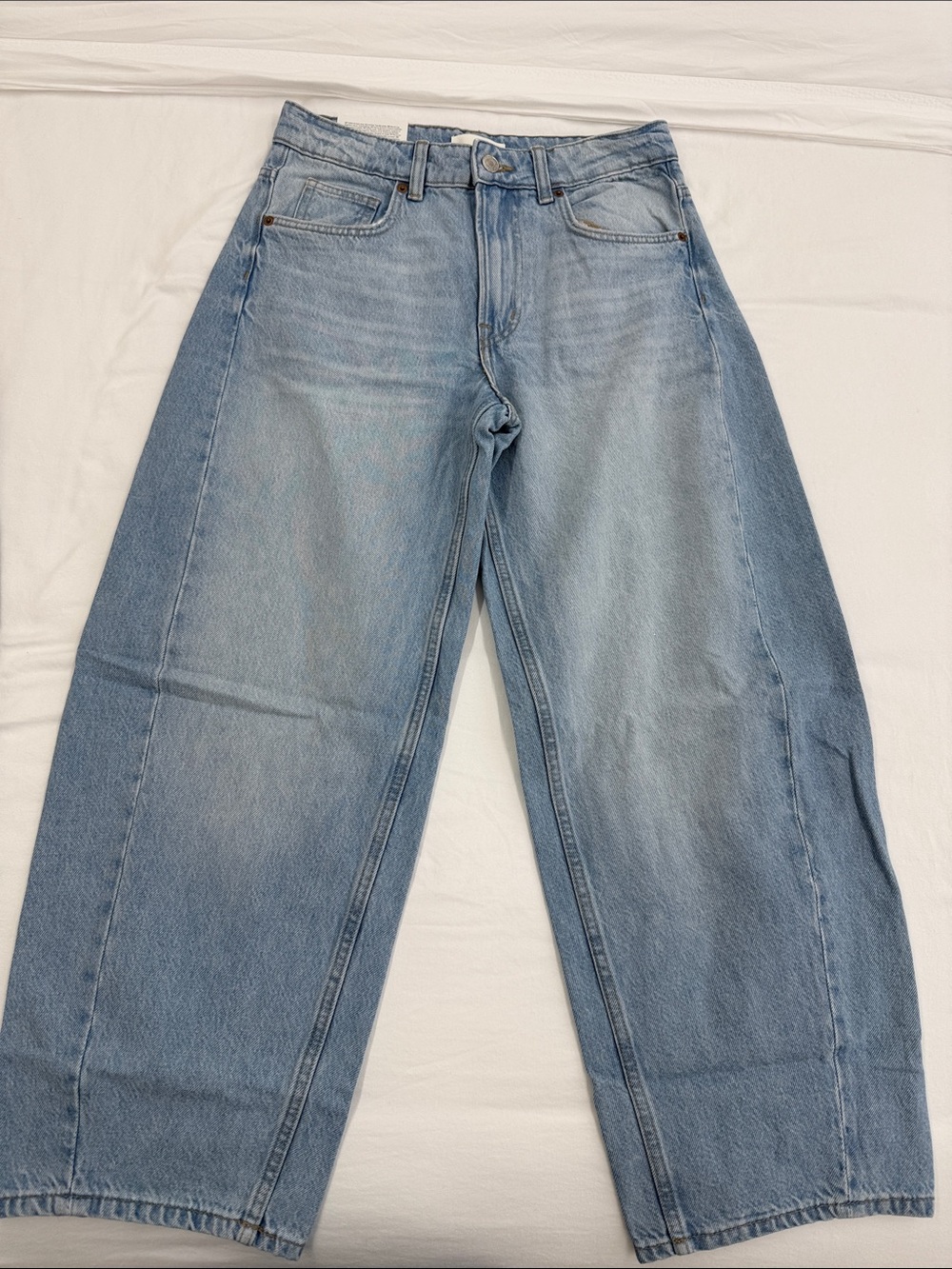 H&M Light Blue Barrel Leg Jeans Ankle Length